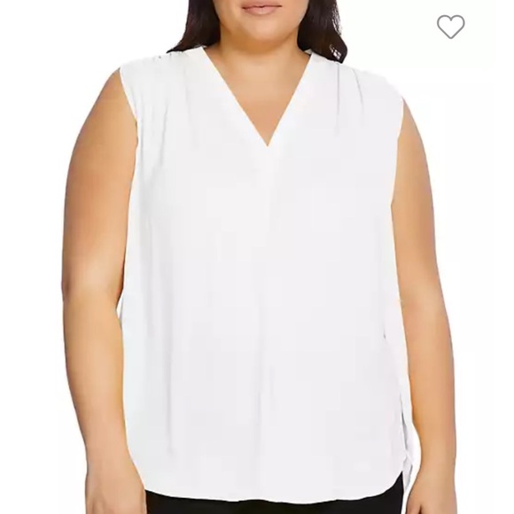 Vince Camuto 1X Sleeveless Blouse Black - Picture 2 of 5